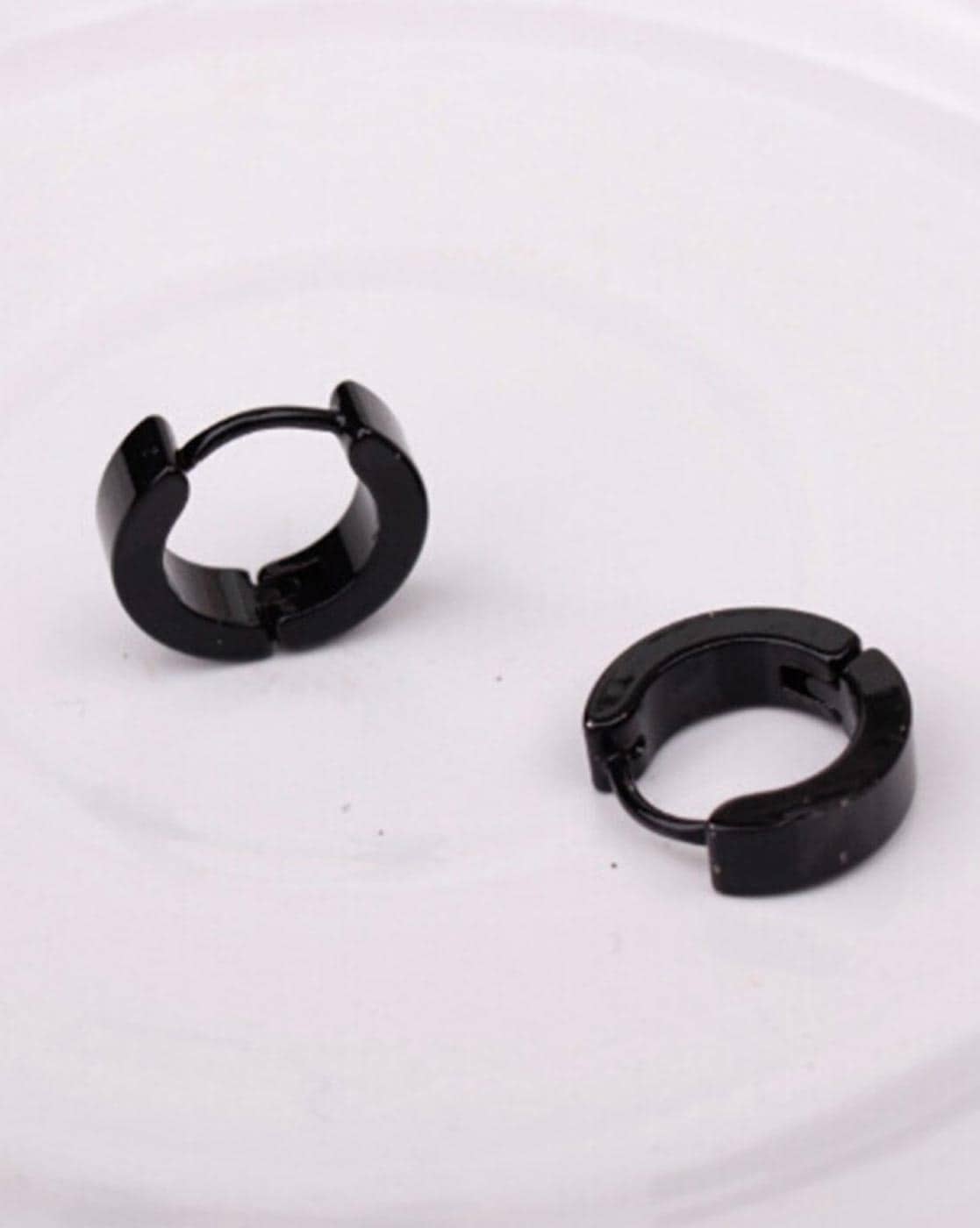 Buy Black Hoop Earrings 2 inch Hoop Simple Thin Hoop Earrings Online at  desertcartINDIA