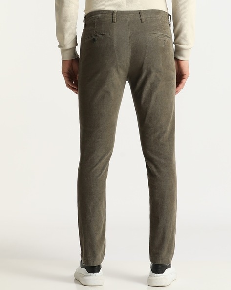 Wide leg: cotton corduroy trousers - light petrol | s.Oliver