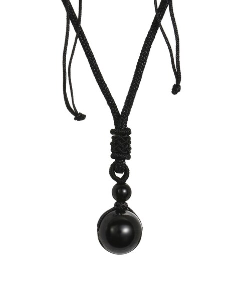 Buy Tribal Hook Pendant on Adjustable Black Rope Cord Necklace (Old Silver)  Online at desertcartINDIA