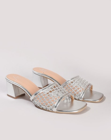 Silver sparkle sandals discount womens