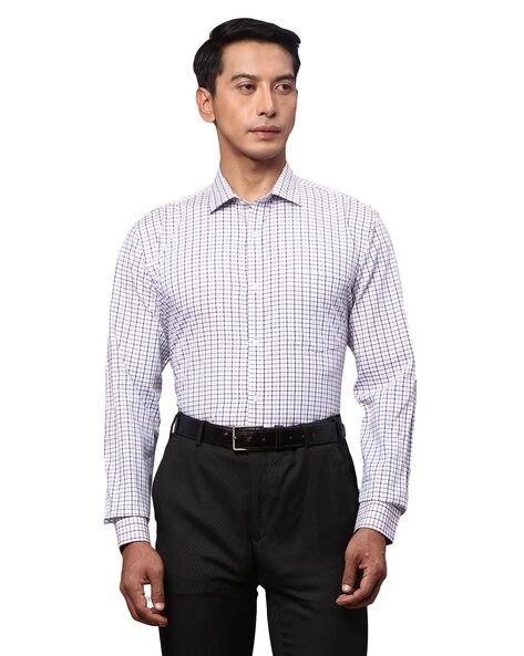 Park Avenue Checked Slim Fit Shirt