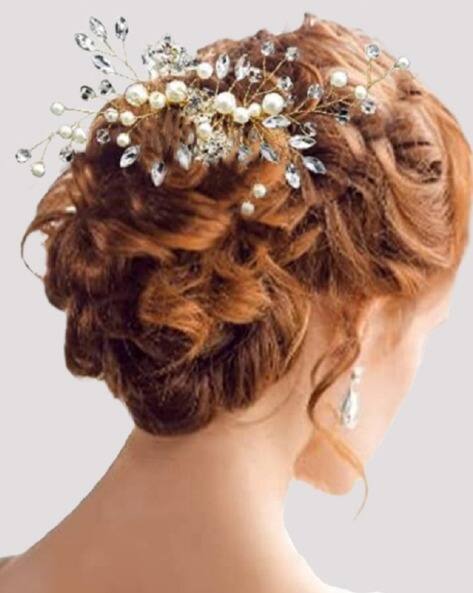Fabula Floral Pearl & Crystal Hair Comb Pin