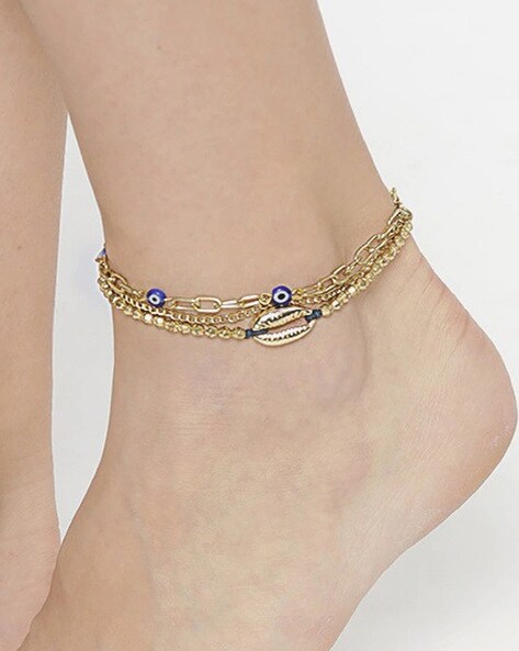 Evil eye deals gold anklet