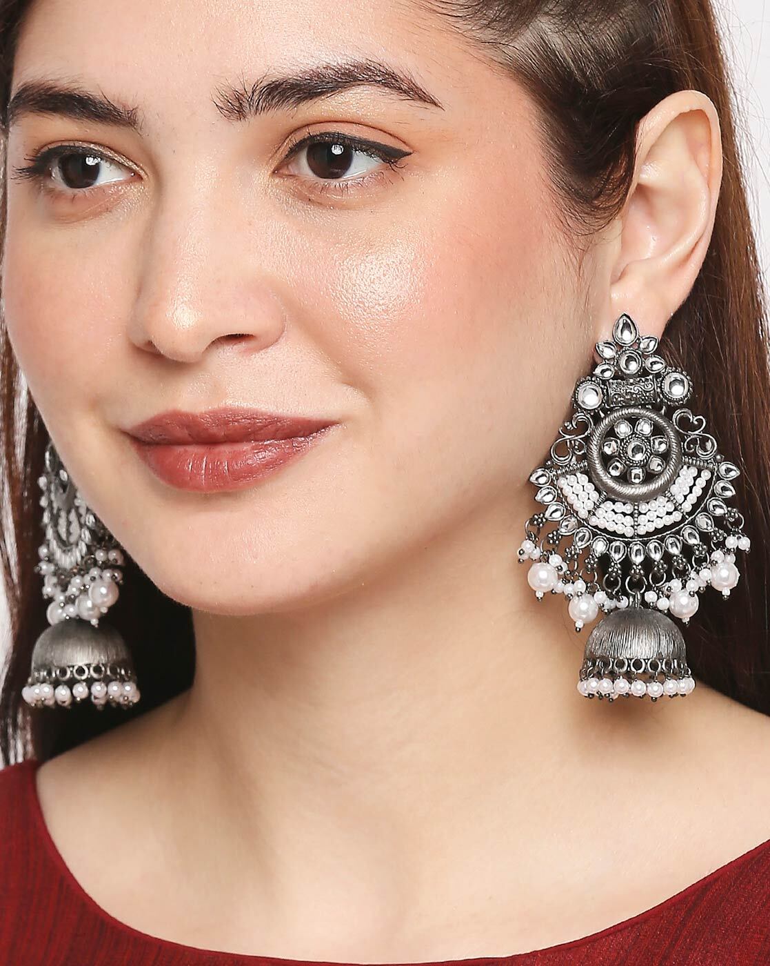 Banjara Tribal Big Jhumka Oxidized | Silver Jhumka Earring – Diamond  Jewellery Store