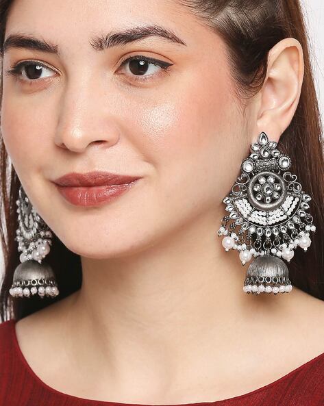 Share more than 64 silver jhumka earrings images super hot