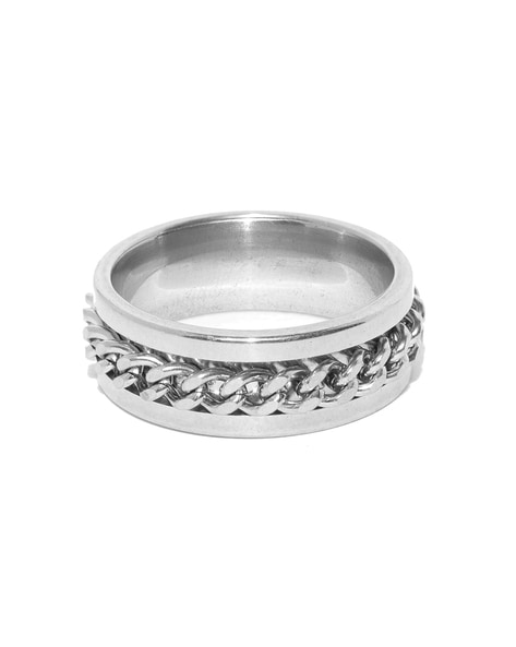 Buy Zavya 92.5 Sterling Silver Chain Ring for Women Online At Best Price @  Tata CLiQ