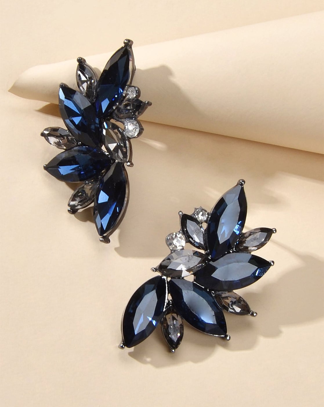 Anne Koplik Blue Crystal Earrings – Culture Couture