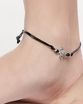 Black anklets for single deals leg silver