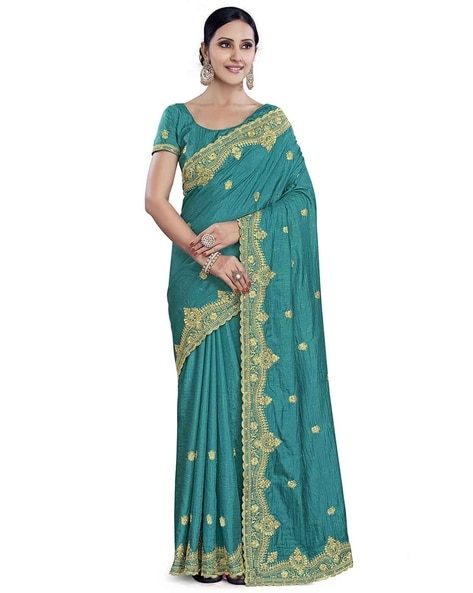 Buy Blue Sarees for Women by Indie Picks Online | Ajio.com