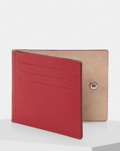 Bifold Wallet in Red Leather