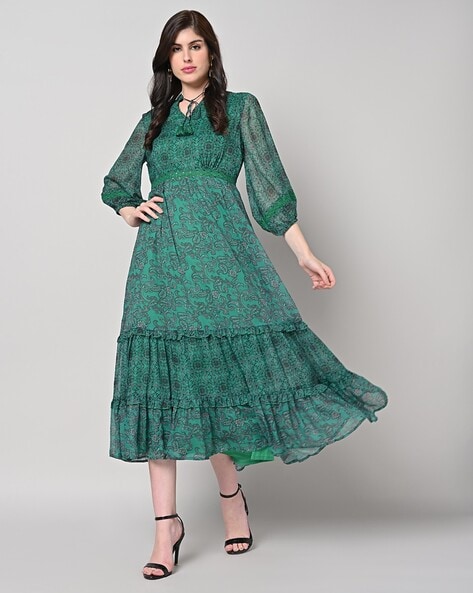 Green Dress Women Long Sleeves | Green Elegant Evening Dresses - Midi  Dresses Long - Aliexpress