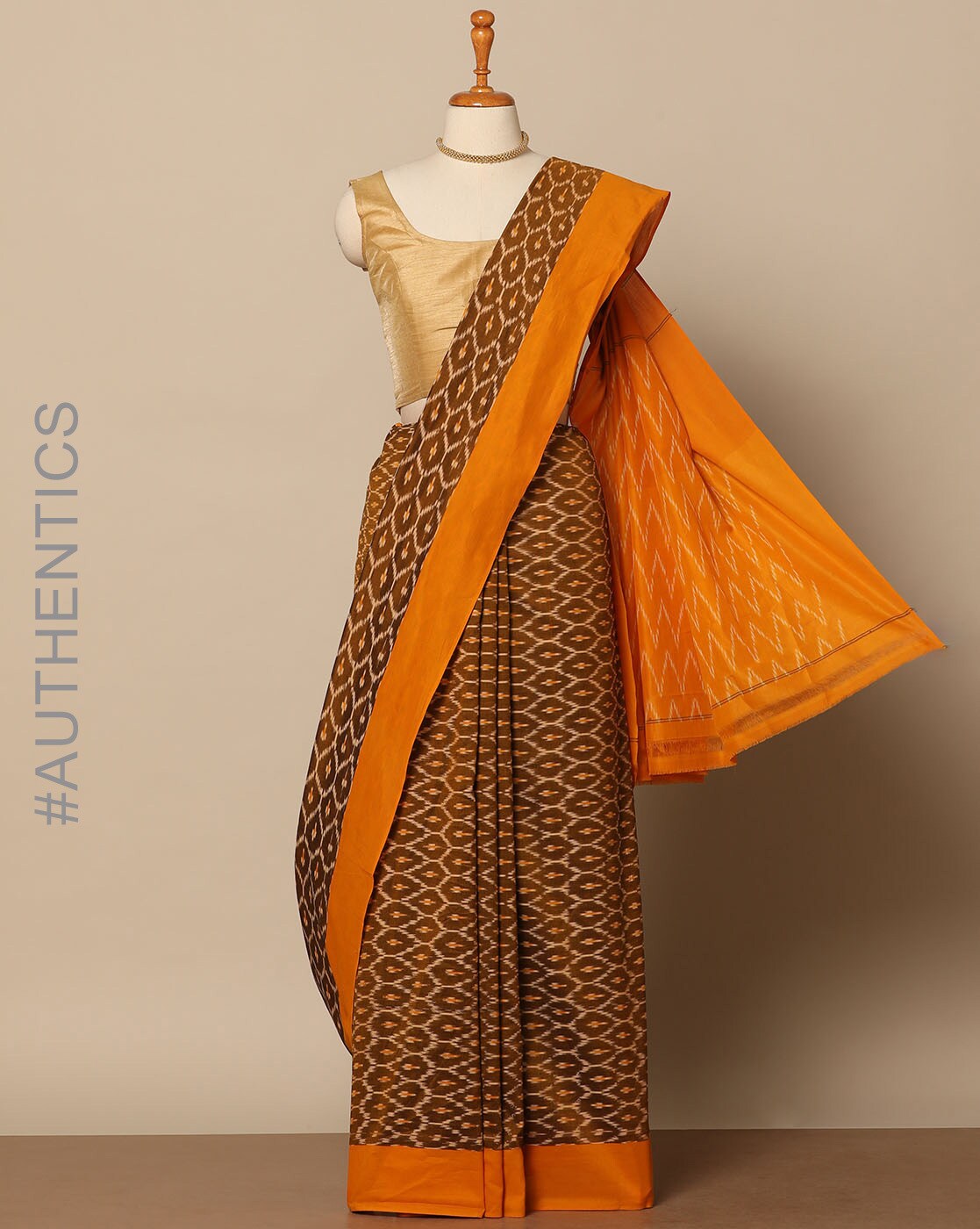 Buy Orange & Pink Sarees for Women by Indie Picks Online | Ajio.com