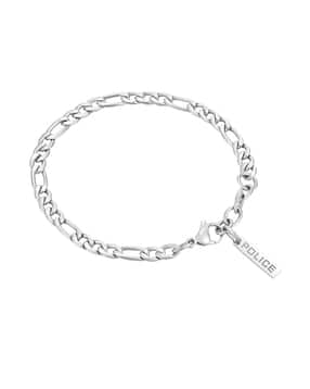 Silver-Plated Humble Figaro Chain Bracelet-image-41