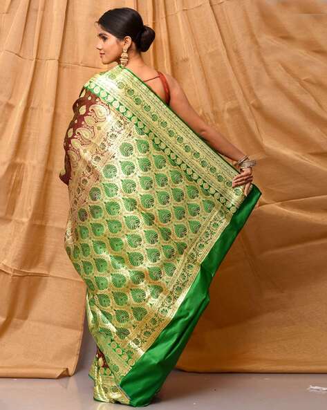 Semi Silk Tanchoi Banarasi Saree in... - Bengal Looms India | Facebook