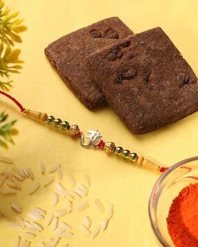 iski uski Silver Om Rakhi-picture-26