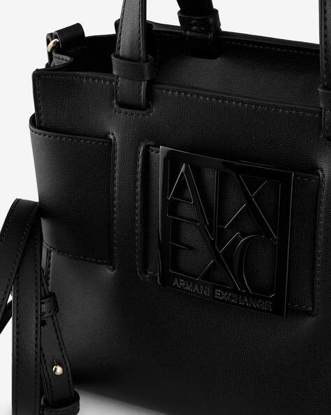 Buy Emporio Armani Logo Sling Bag, Gun Metal/Black at Amazon.in