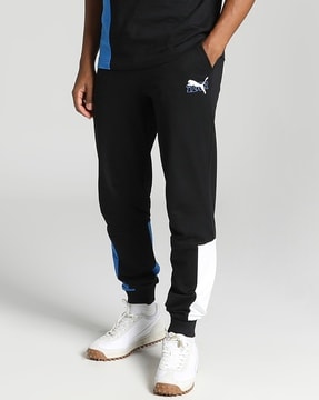 Puma joggers cheap black mens