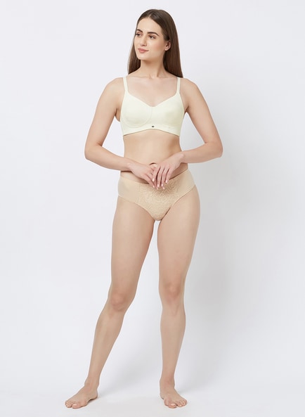 Buy Soie Medium Coverage Padded Non-Wired T-Shirt Bra - Nude at Rs