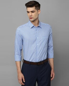 Louis Philippe Formal Shirts, Louis Philippe Navy Shirt for Men at