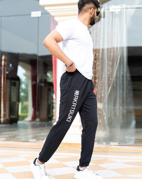 Buy Grey Tistabene Printed Cotton Joggers Online