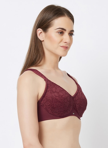Soie Women's Solid Full Coverage, Non Padded, Non Wired Bra