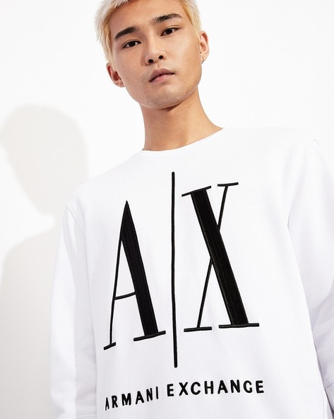 Armani white sweatshirt new arrivals