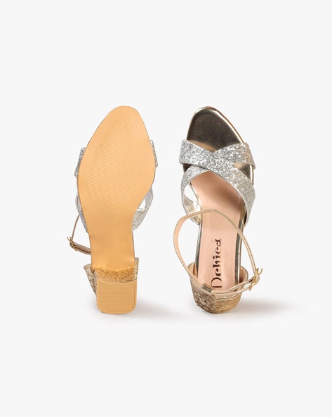 Delicacy Excited-105 Metallic Heels with Rhinestones – Sarichka Boutique