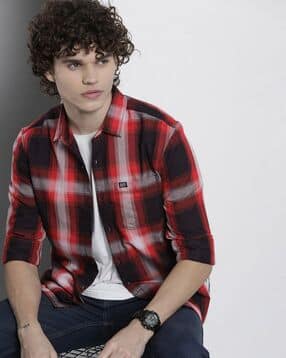 Checked Shirt with Patch Pocket