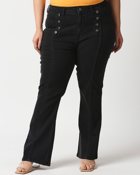 High Star Plus Size Slim Women Black Jeans - Buy High Star Plus Size Slim Women  Black Jeans Online at Best Prices in India