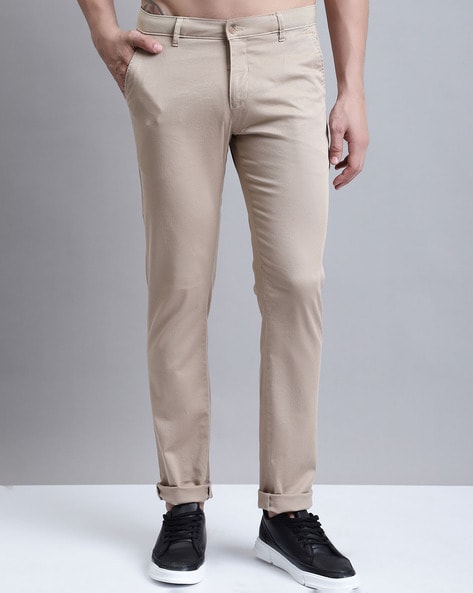 Buy Cantabil Men Khaki Casual Trouser online