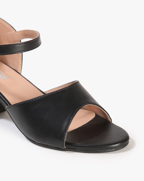 Infinity Satin Block Heels with Ankle Strap by Badgley Mishcka