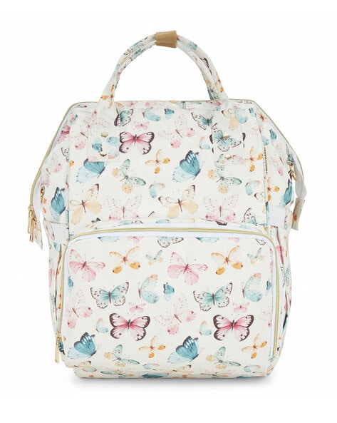 Pink floral hotsell diaper bag