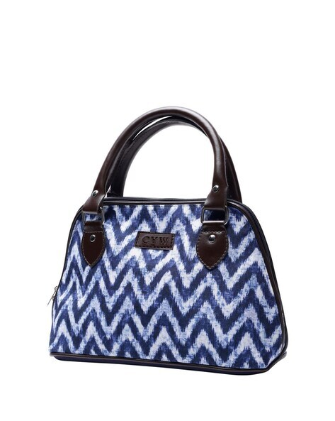 LAPIS O LUPO Women's Faux Leather Flower Print Handbag, Blue : Amazon.in:  Shoes & Handbags