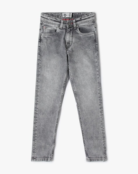 Boys Heavily Washed Skinny Fit Jeans