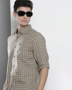 Men Regular Fit Checked Shirt-image-42