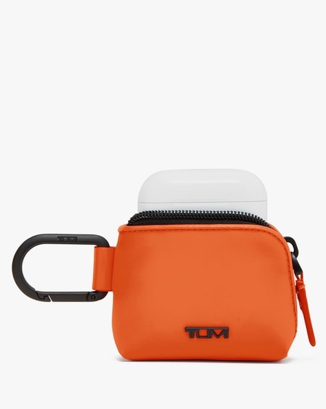 Mini Neon Orange Clover Embossed Square Bag