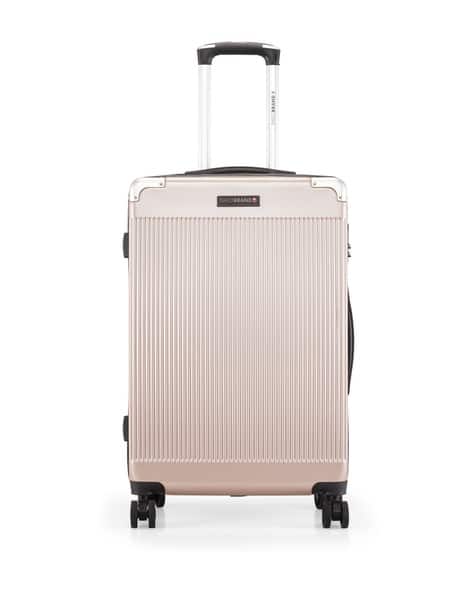 Buy Swiss brand Textured Trolley Bag | Beige Color Men | AJIO LUXE