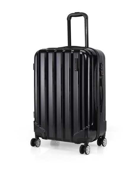 Buy Black Luggage Trolley Bags for Men by Swiss Brand Online