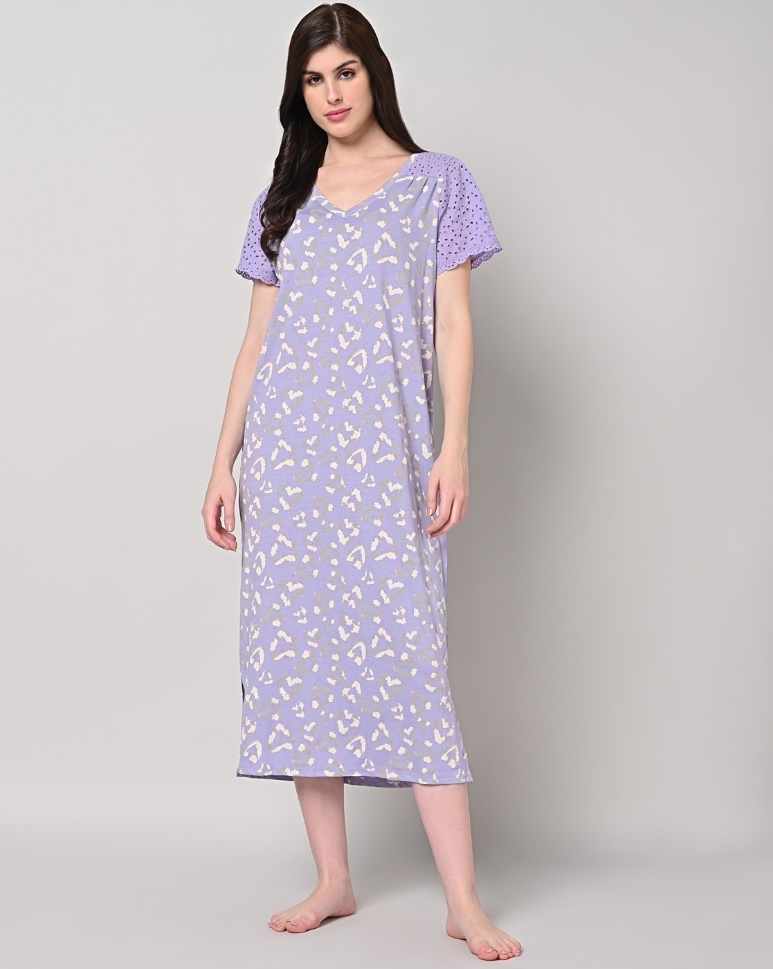 Buy Lilac Nightshirts Nighties for Women by Marks Spencer Online Ajio