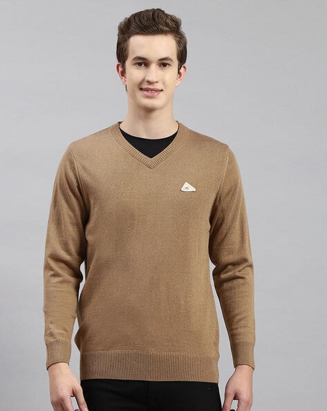 Price History of MONTE CARLO Logo Applique V-Neck Pullover from