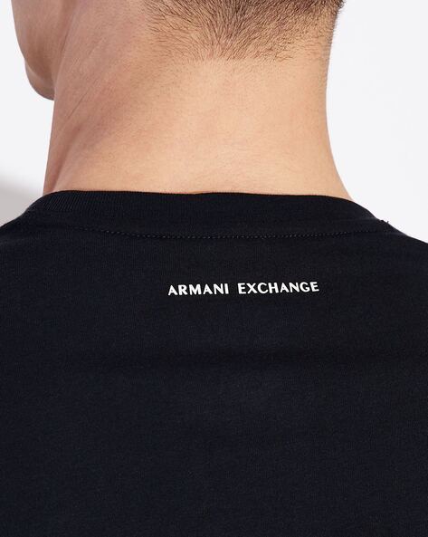 Armani Exchange Logo T Shirt Black