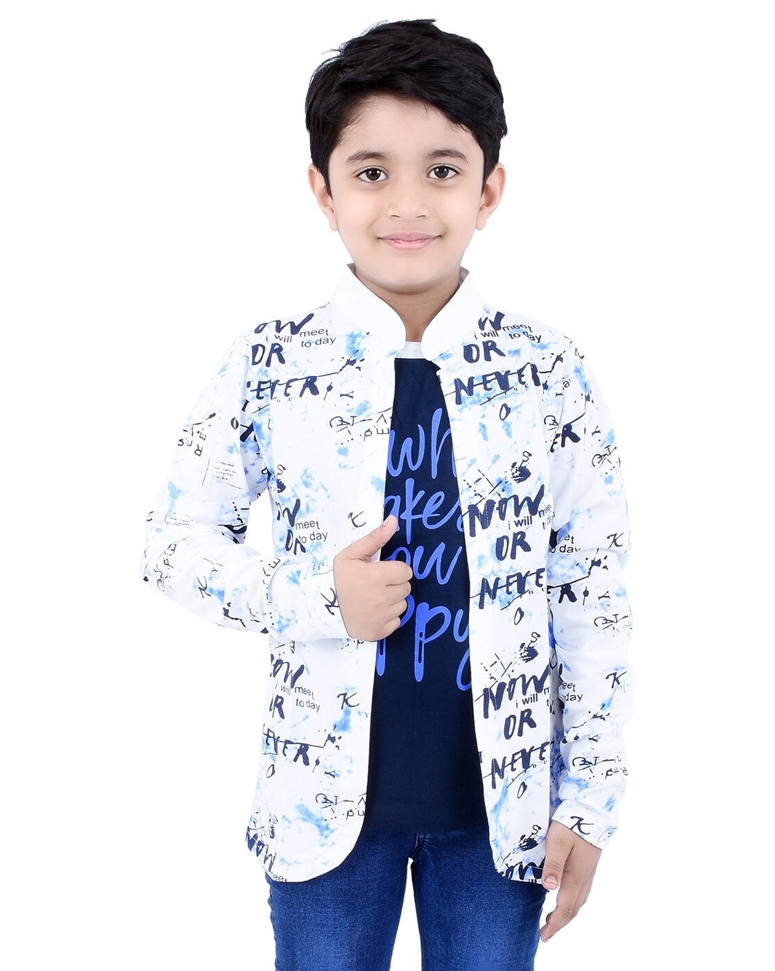 Black White Attached Jacket-Set | Online | Skin Friendly | Titapu