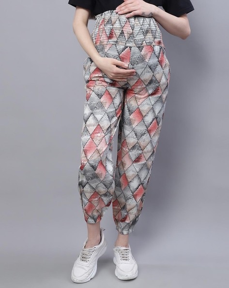 Floral Elastic Harem Maternity Pants | Wholesale Boho Clothing