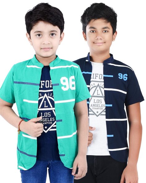 T shirt with shop jacket for boys