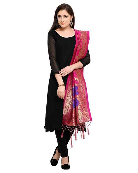 Paisley Pattern Dupatta with Tassels Price in India