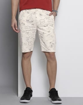 the indian garage co Printed Slim Fit Flat-Front Shorts-picture-37