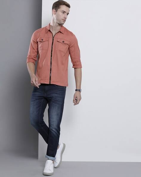 Mens pink shacket Clearance