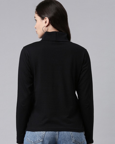 Black t hotsell shirt high neck