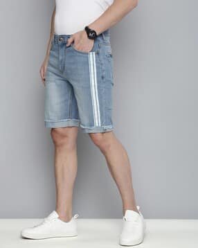 the indian garage co Washed Slim Fit Shorts-picture-16