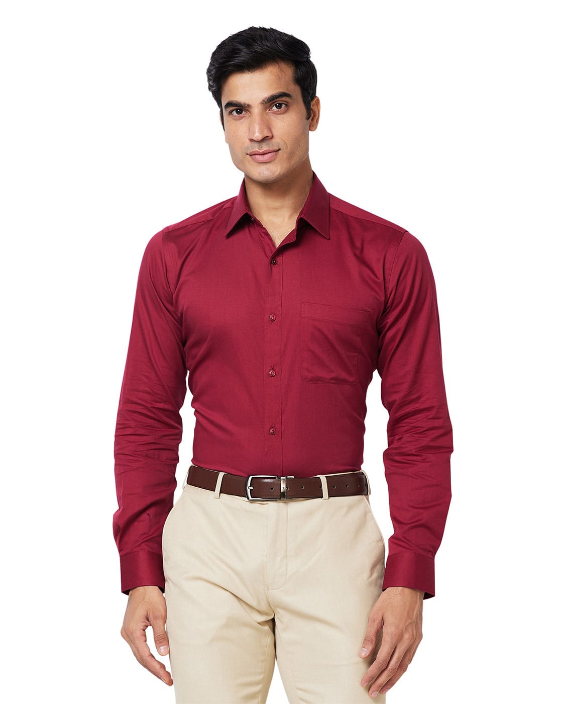 Buy Maroon Shirts for Men by RAYMOND Online